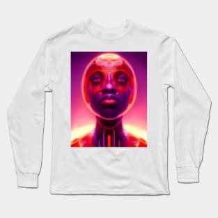 Netrunner Pink Girl Long Sleeve T-Shirt